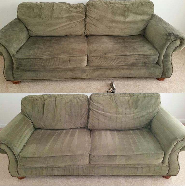 Upholstery Cleaning Before After